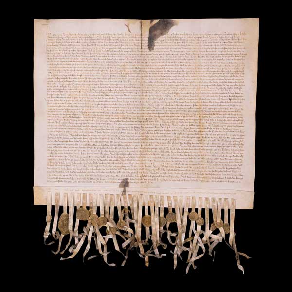 Pergamenturkunde 1278 mit angehängten Siegel